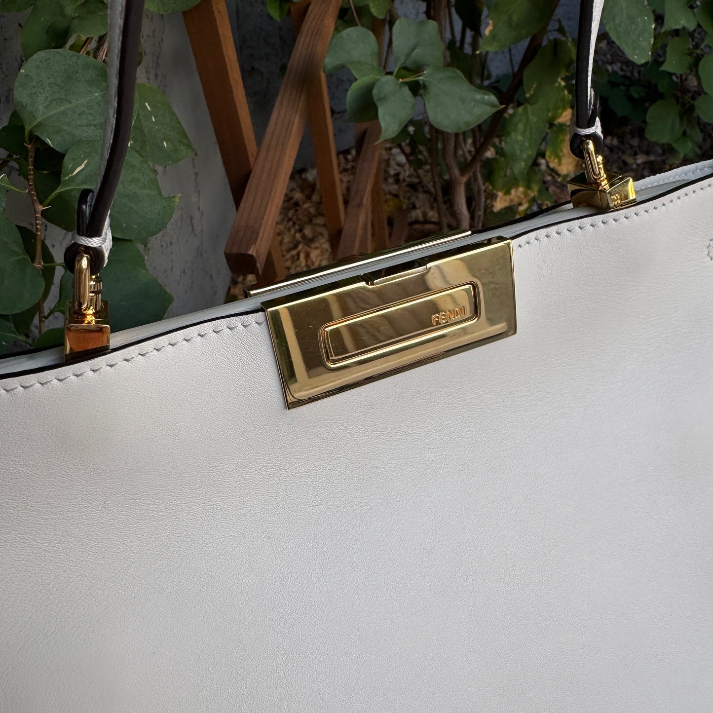 Fendi Pony Hair Leather Peekaboo Clutch Crossbody