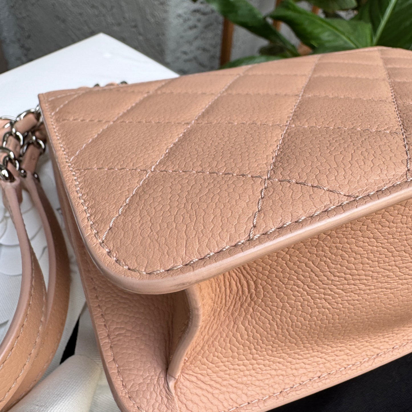 Chanel Caviar Leather CC Box Flap Bag