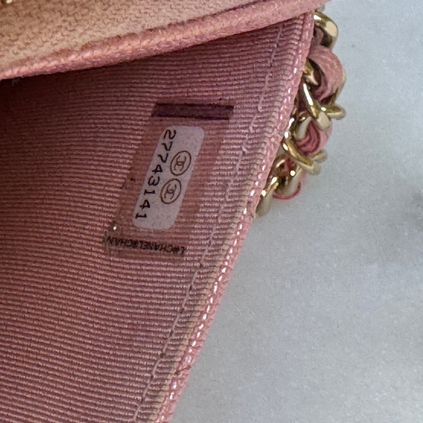 Chanel Iridescent Caviar Leather Quilted Classic Pouch Wristlet WOC