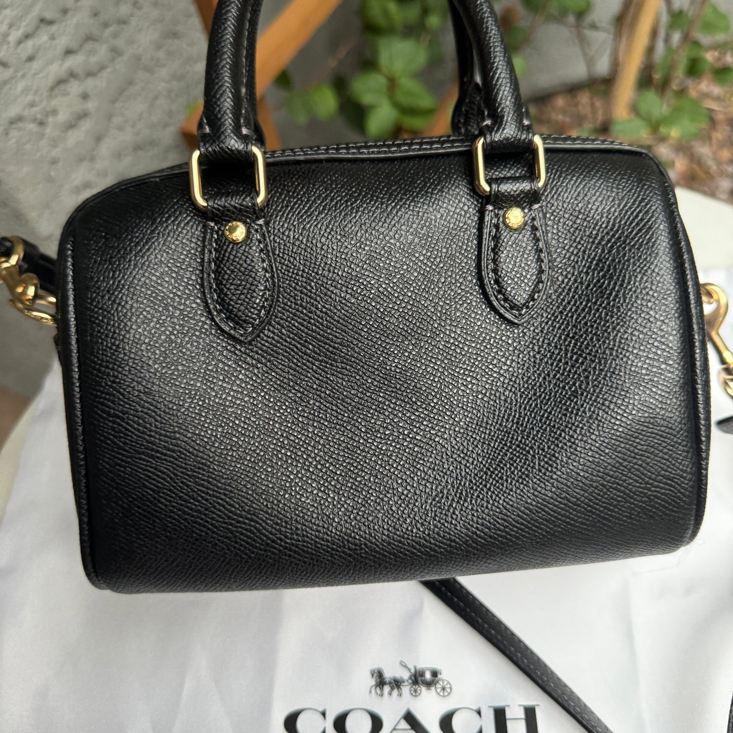 Coach Mini Rowan Leather Boston Crossbody