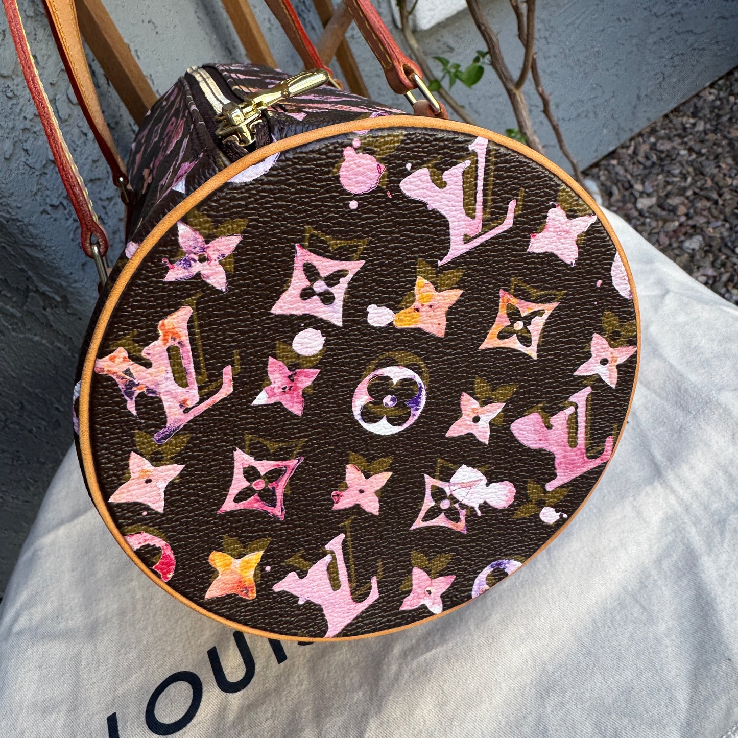 Louis Vuitton Richard Prince Monogram Watercolor Papillon 30 Shoulder Bag