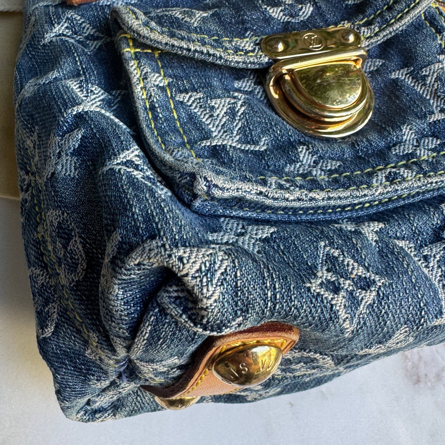 Louis Vuitton Monogram Denim Baggy PM Shoulder Bag