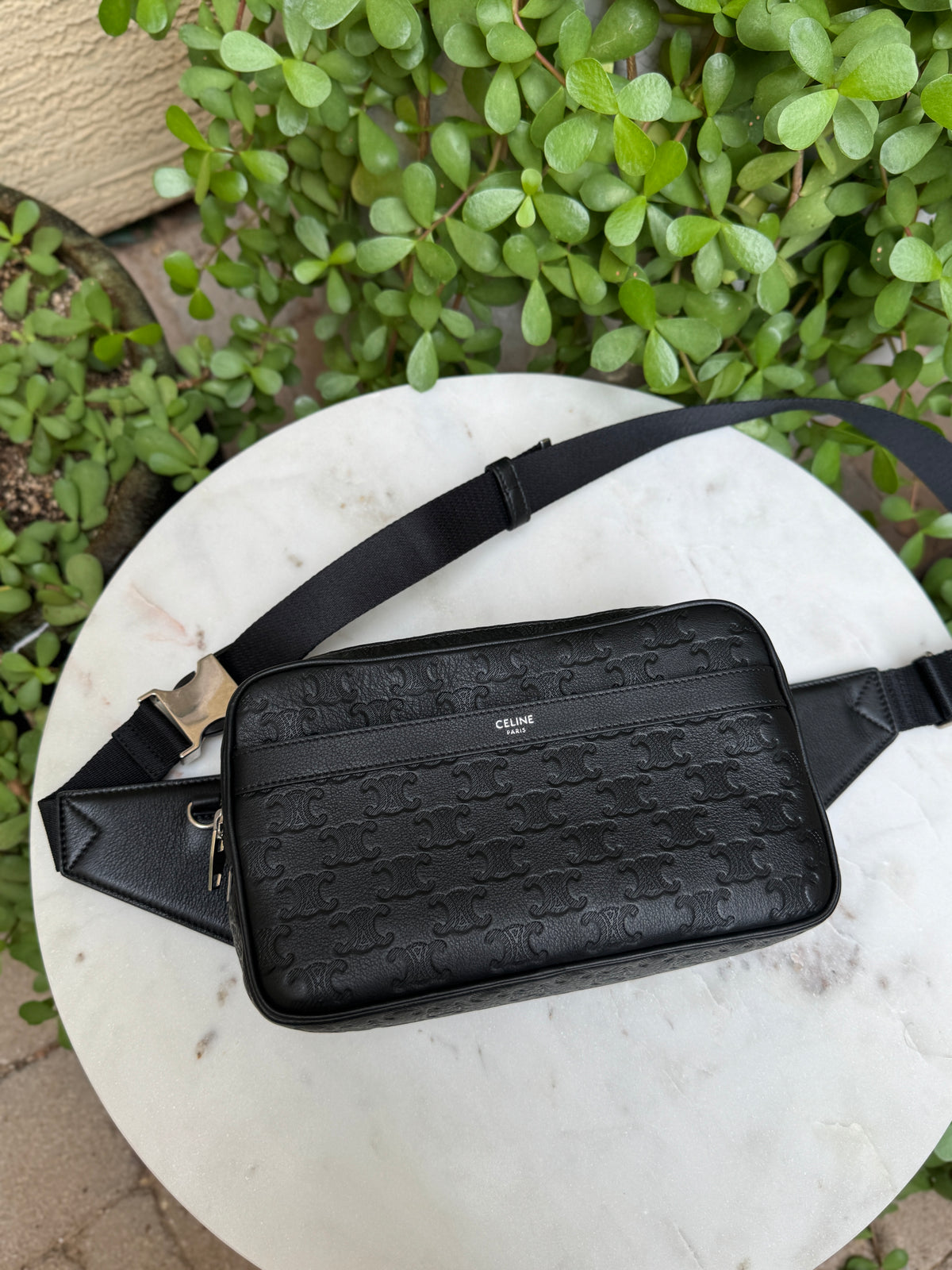 Celine Triomphe Leather Bumbag
