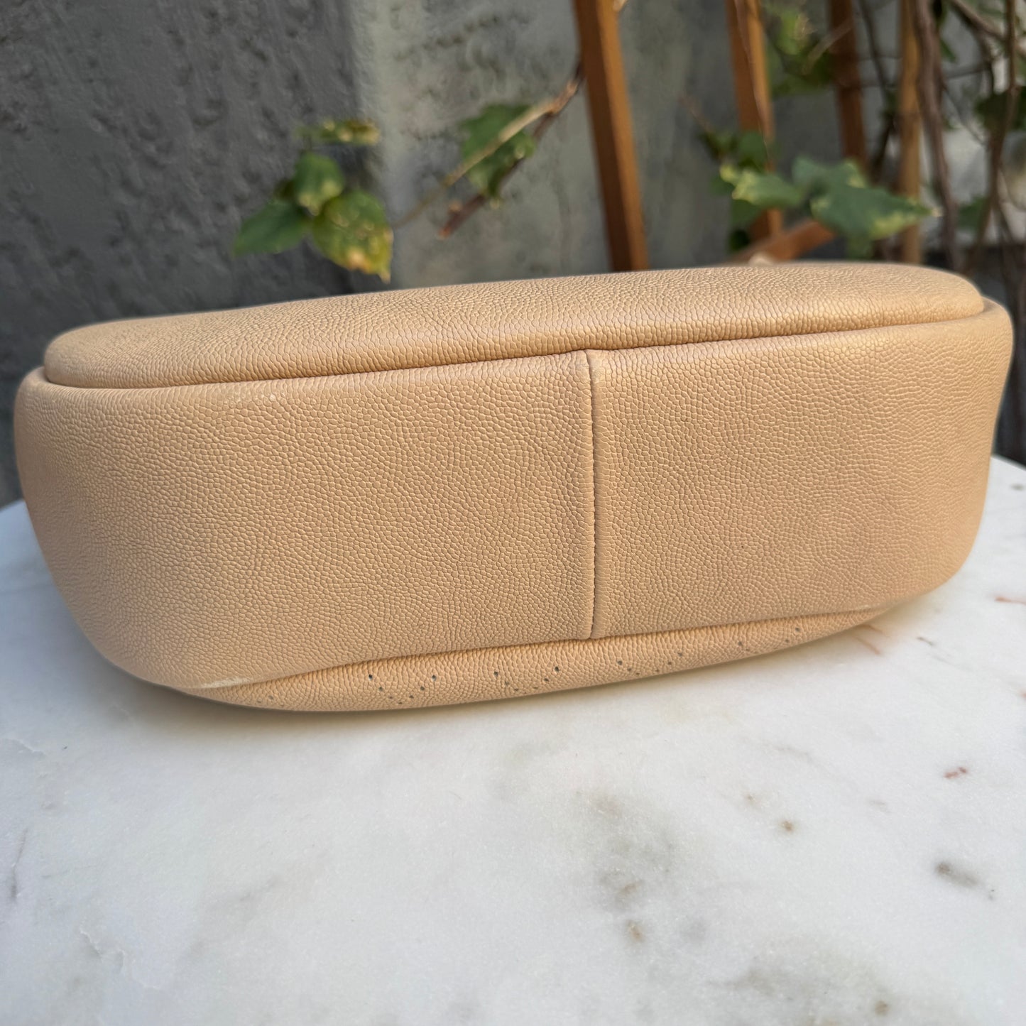 Chanel Moon Lock Perforated Diamond Caviar Leather Hobo