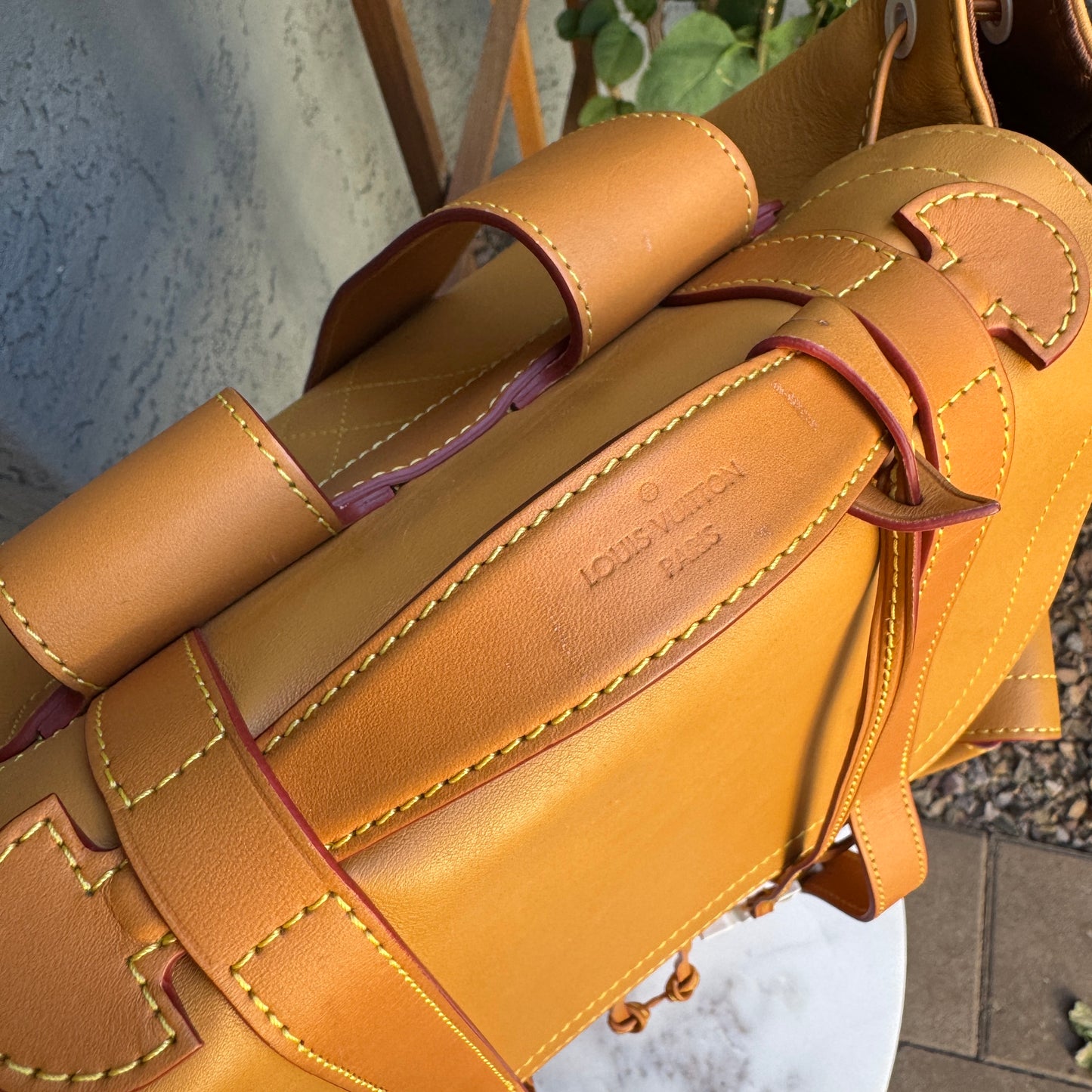 Louis Vuitton x Virgil Abloh Vachetta Leather Christopher Backpack GM
