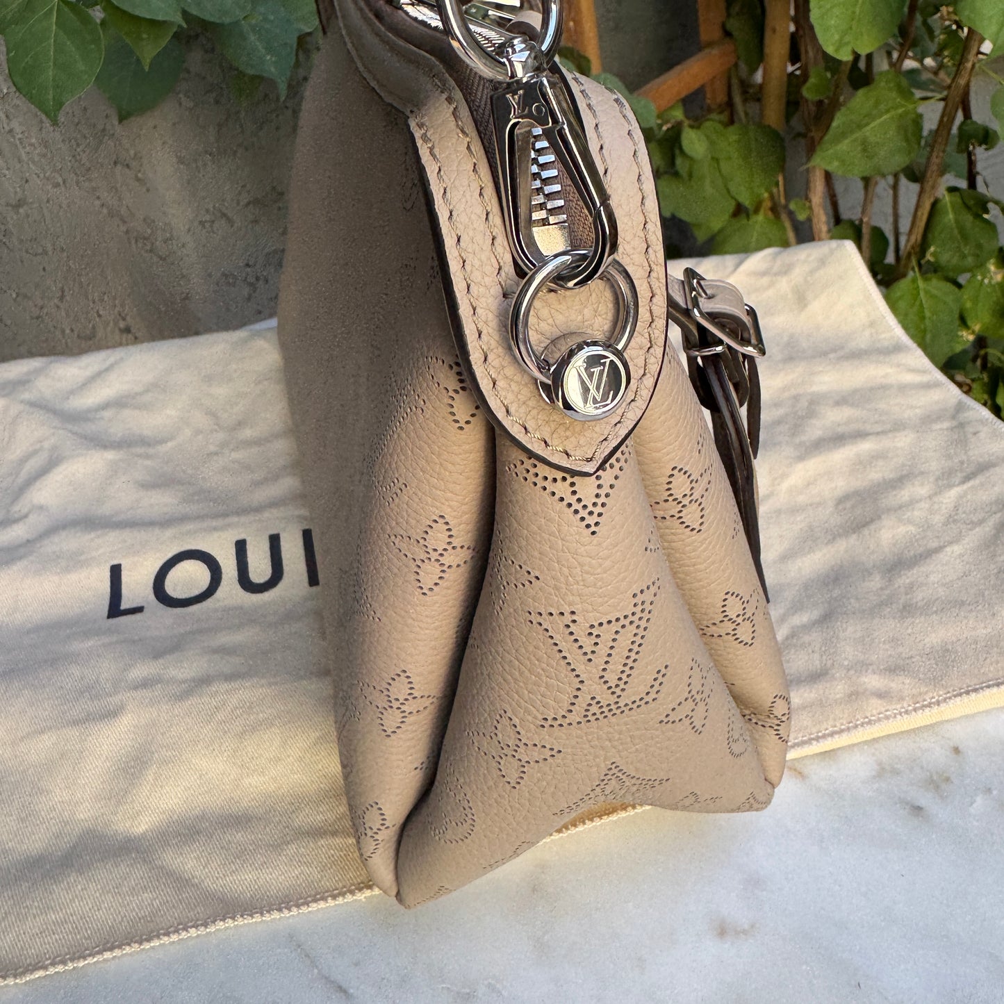 Louis Vuitton Monogram Mahina Leather Hand It All PM Crossbody