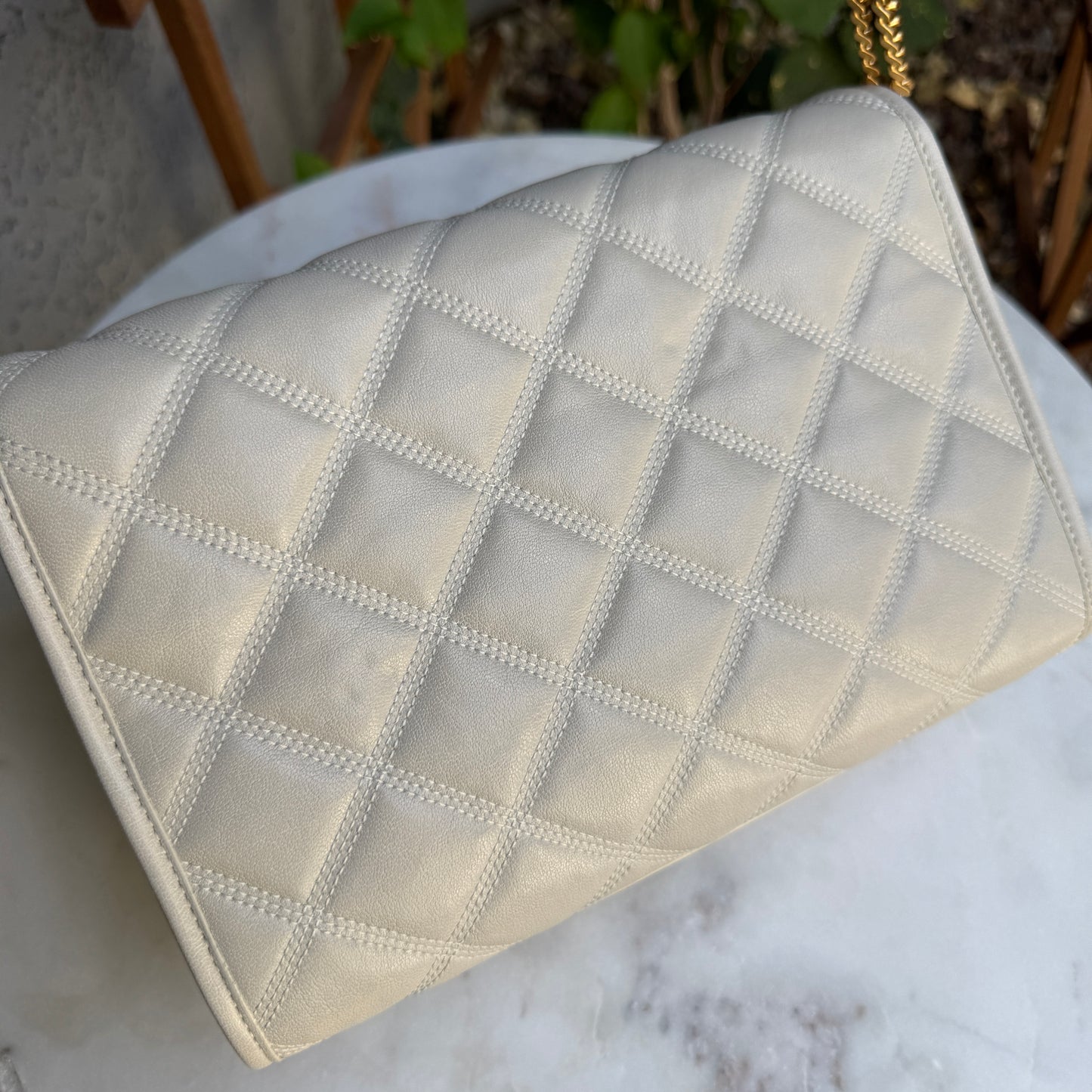 Saint Laurent Quilted Small Becky Shoulder Bag