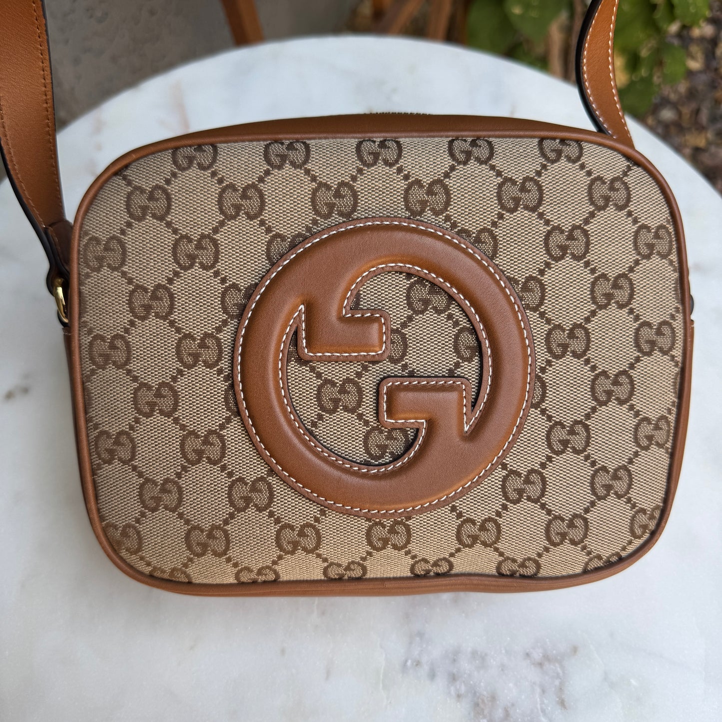 Gucci Blondie Monogram GG Canvas Camera Bag