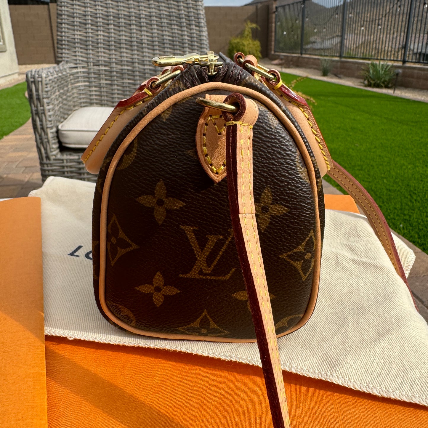 Louis Vuitton Monogram Nano Speedy Bandouliere