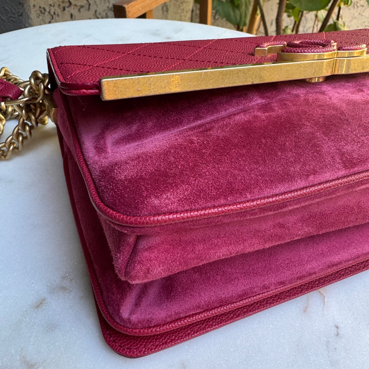 Chanel Lady Coco Caviar & Suede Leather WOC Crossbody