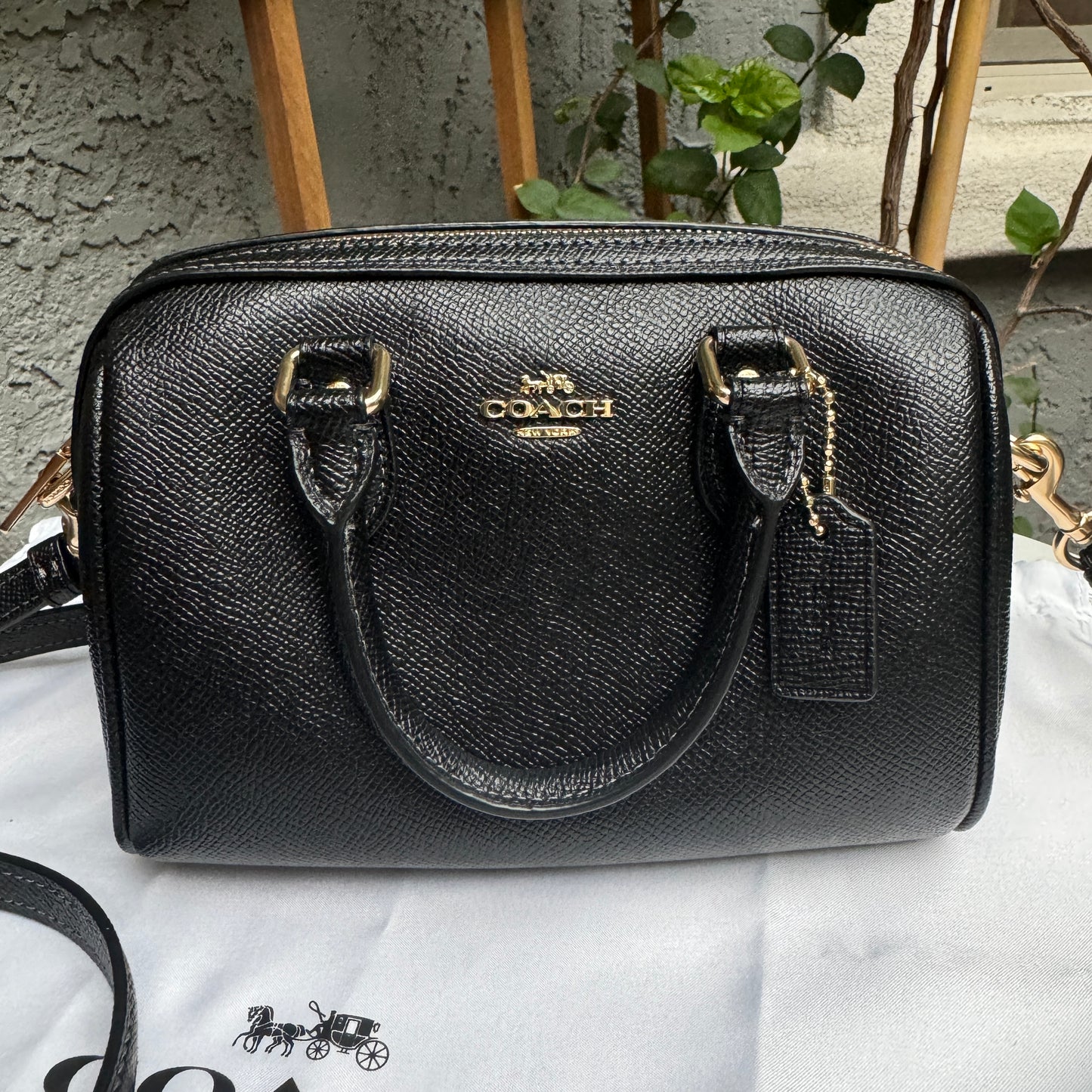 Coach Mini Rowan Leather Boston Crossbody