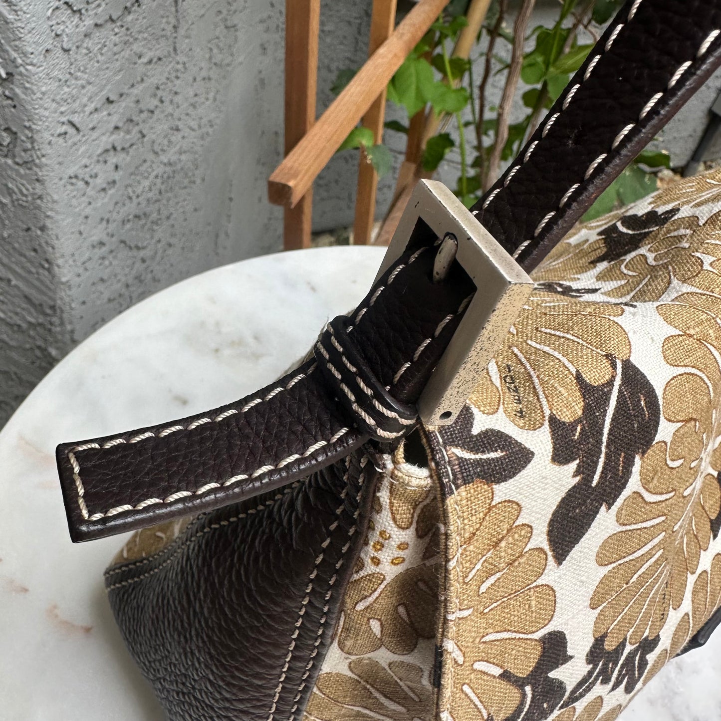 Fendi Floral Mama Baguette Shoulder Bag