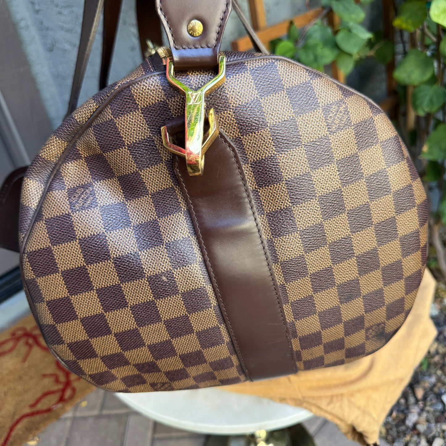 Louis Vuitton Vintage Damier Ebene Golf Cup Sac Polochon 55 Duffle