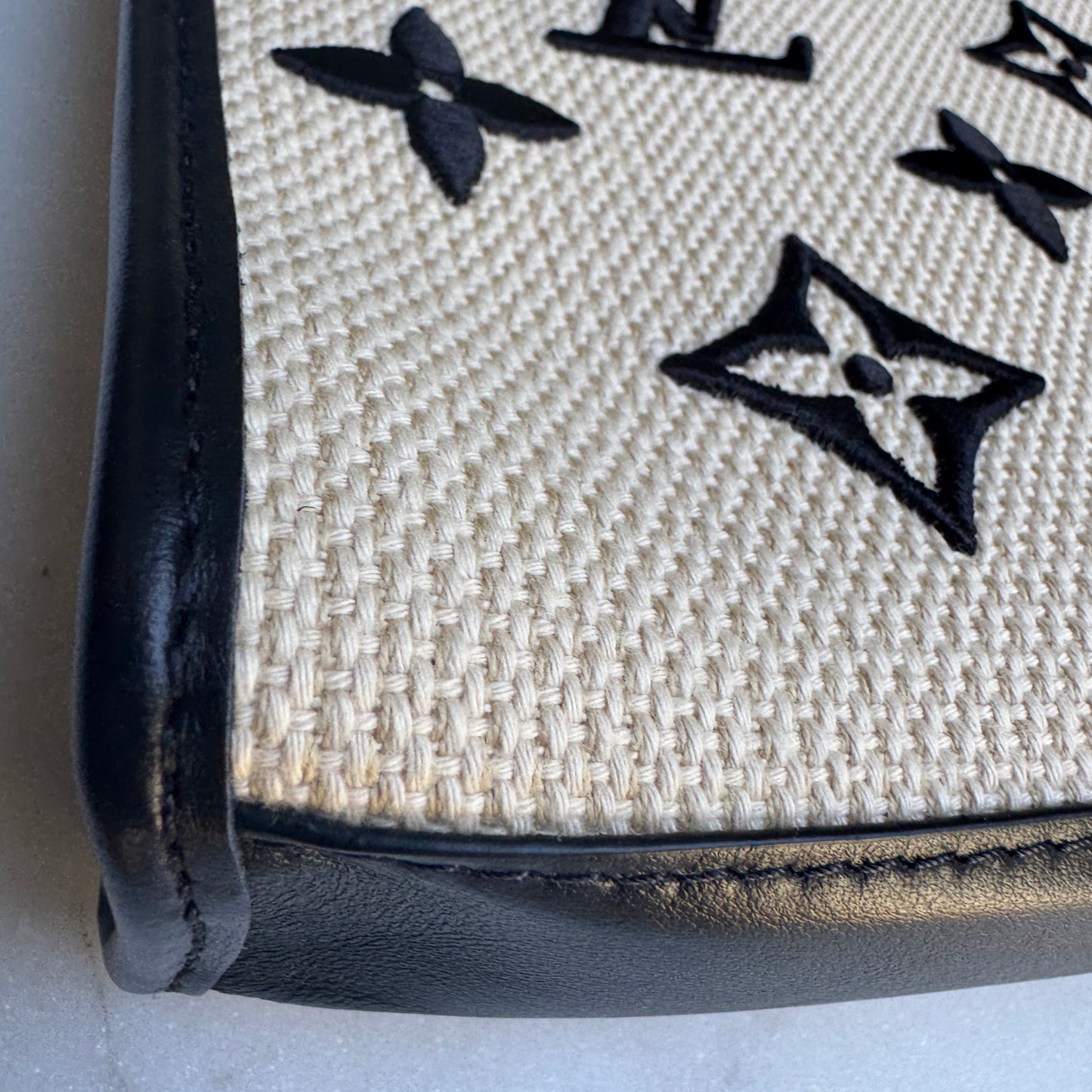 Louis Vuitton Raffia Toiletry 26 Pouch Pochette on Chain