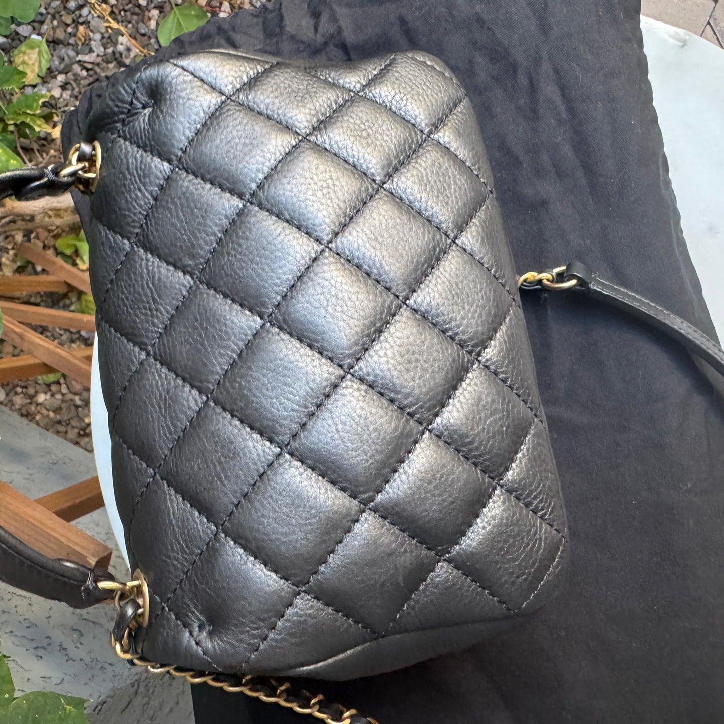 Chanel Quilted Leather Mini Business Affinity Flap Crossbody