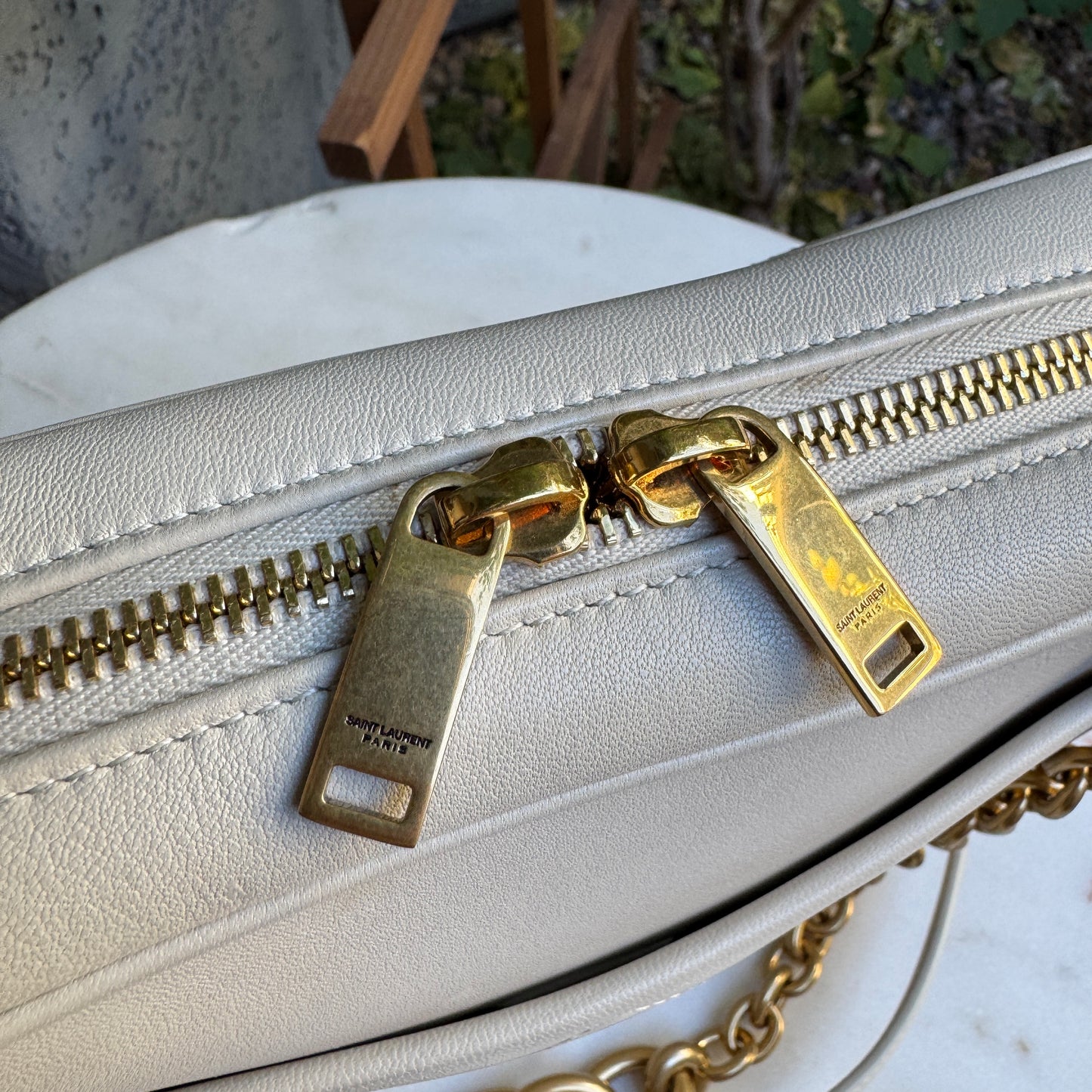 Saint Laurent Quilted Lambskin Le Maillon Camera Bag