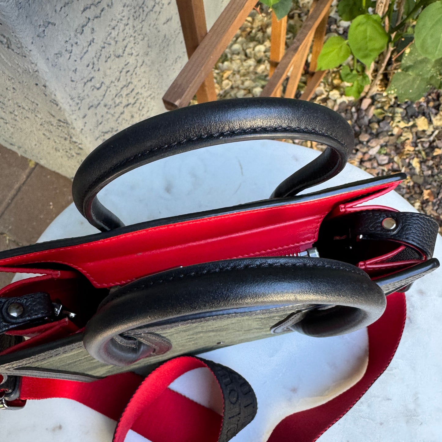 Christian Louboutin Jacquard Calfskin Camoloubi Mini Paloma Crossbody