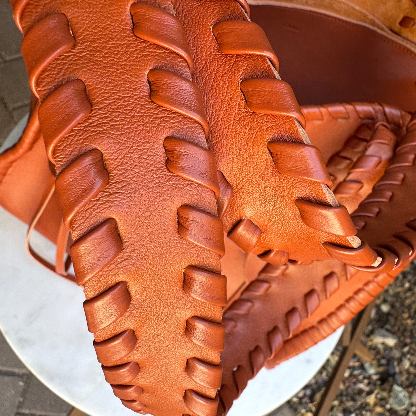 Chloé Mony Whipstitch Leather Medium Tote