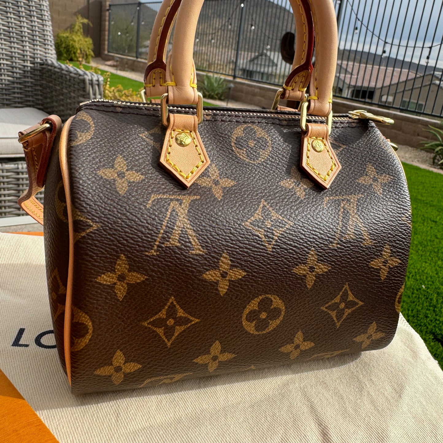 Louis Vuitton Monogram Nano Speedy Bandouliere