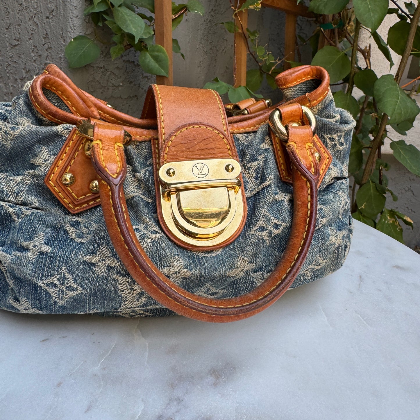 Louis Vuitton Monogram Denim Pleaty Bag