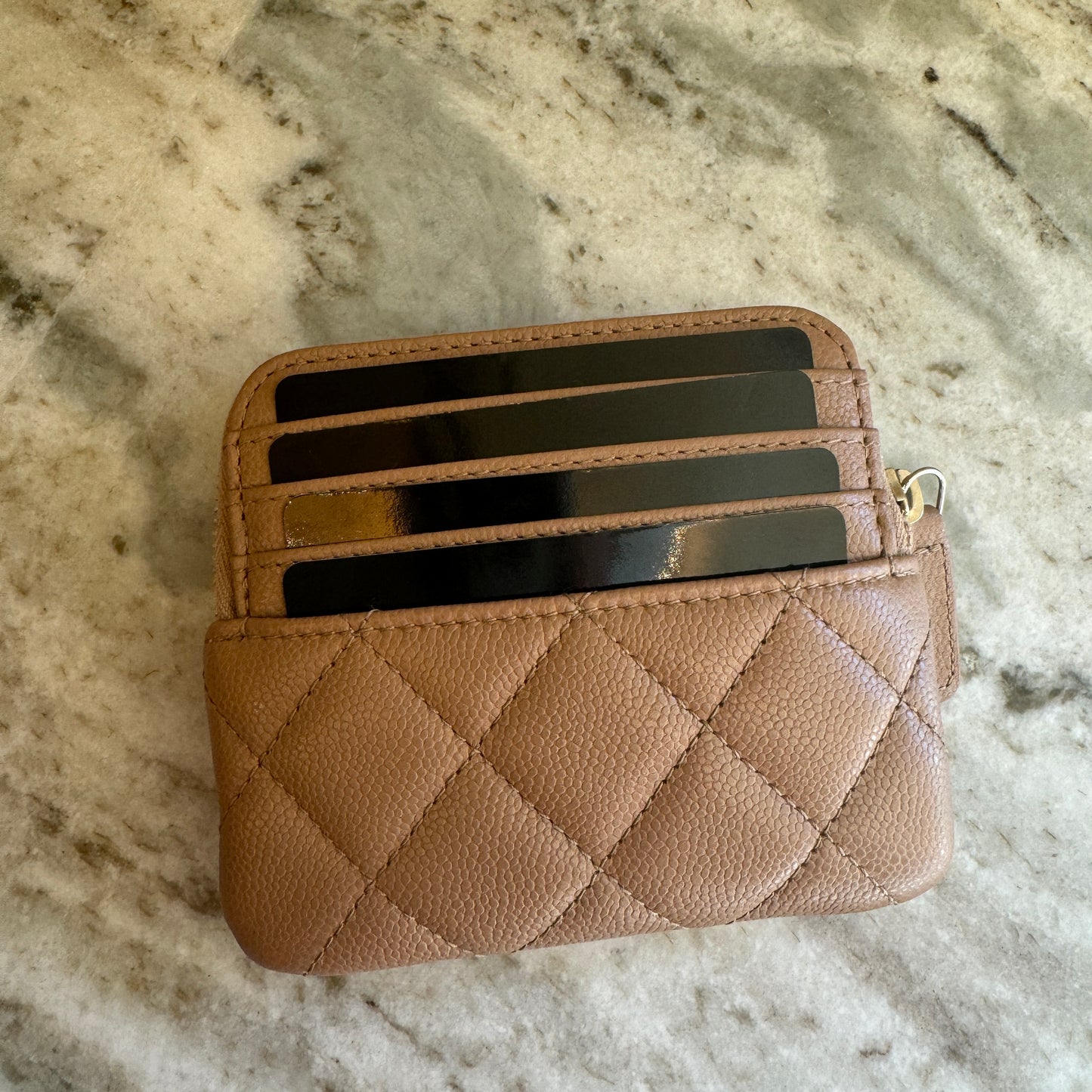 Chanel Square Classic Zip Cardholder Coin Purse