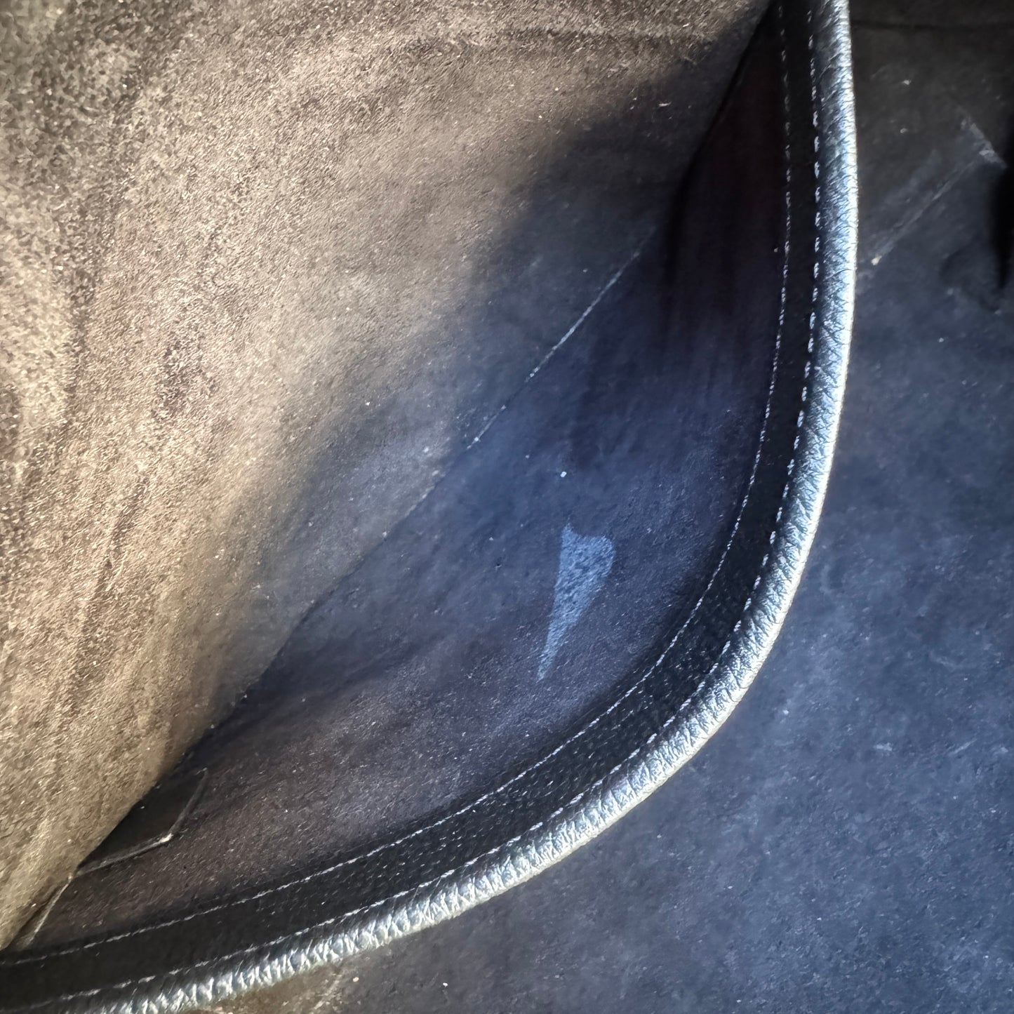 Celine Pebbled Calf Leather Cabas Drawstring Cuir Triomphe Tote