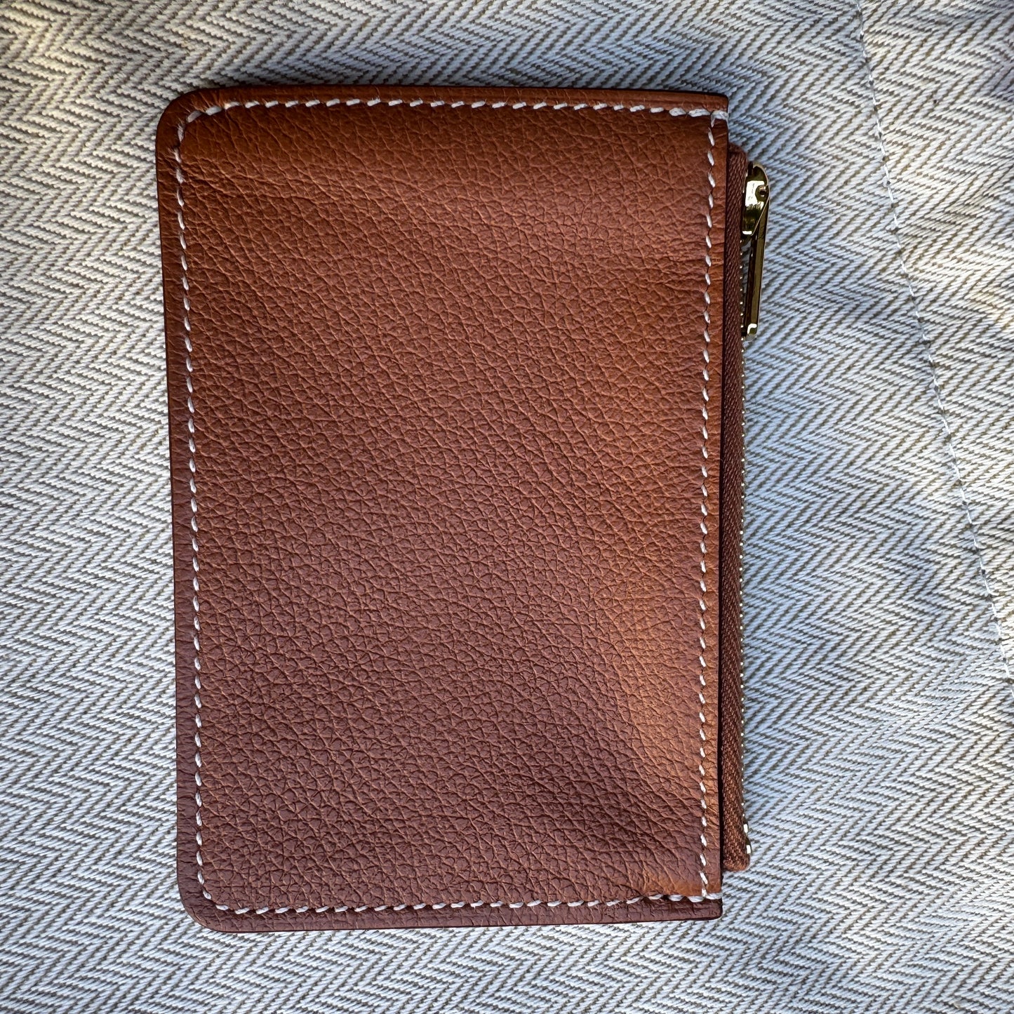 Hermès Gold Evercolor Leather Constance Slim Belt Bag Wallet