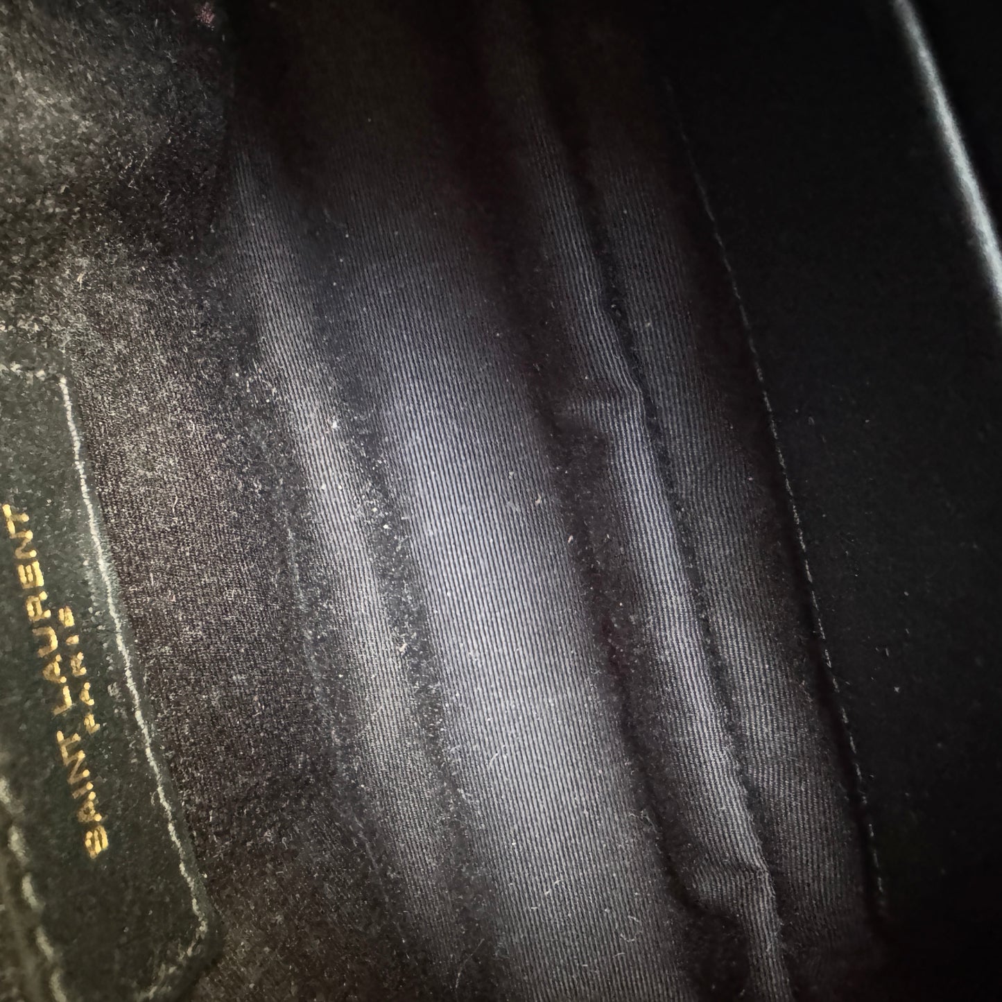 Saint Laurent Denim Toy LouLou Puffer Crossbody