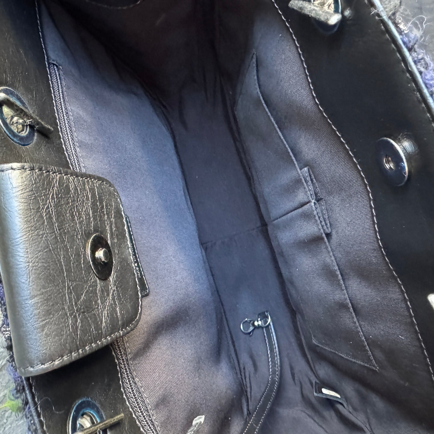 Chanel Calf Leather & Tweed Grand Shopping Secrets Tote