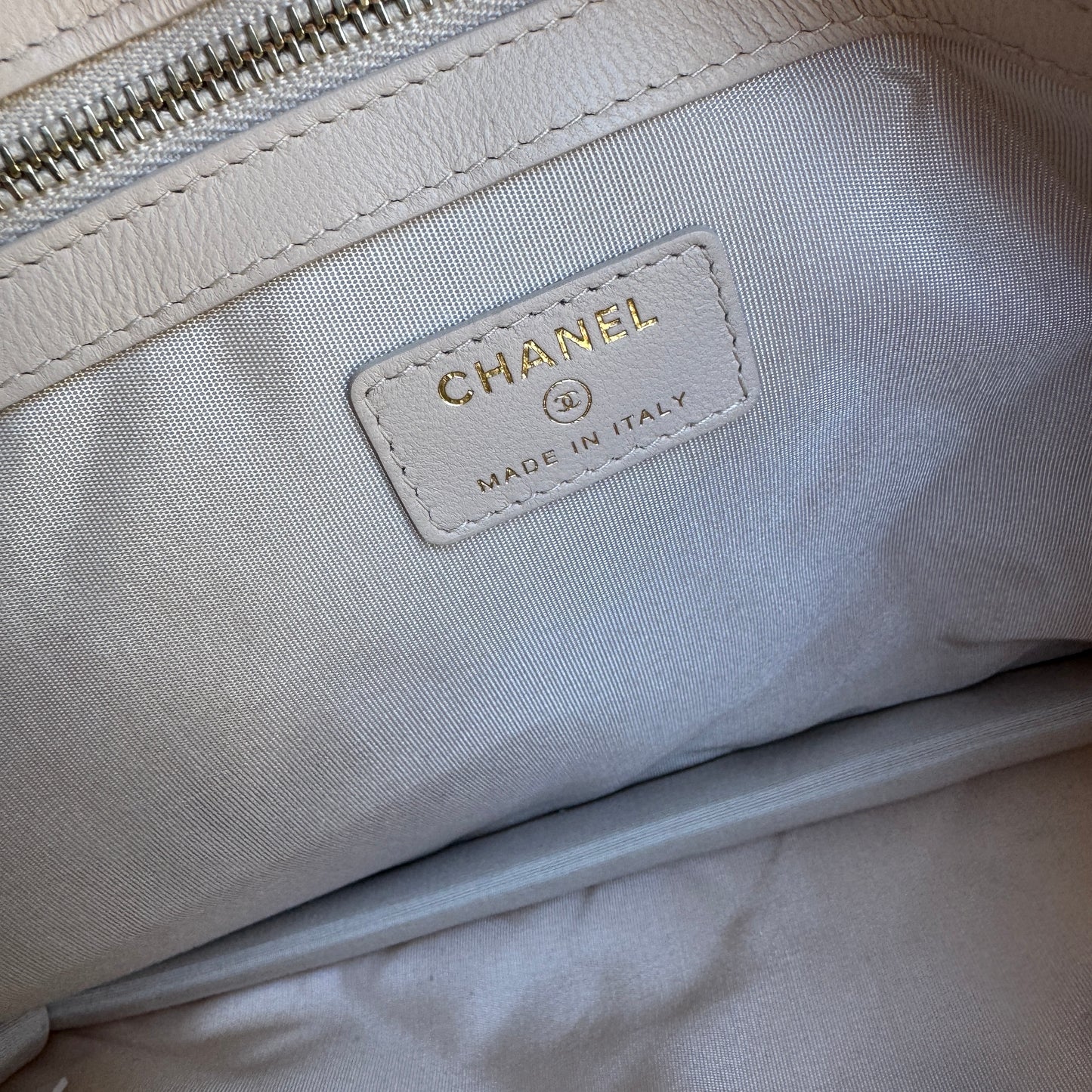 Chanel Tweed PVC Large Wristlet Clutch