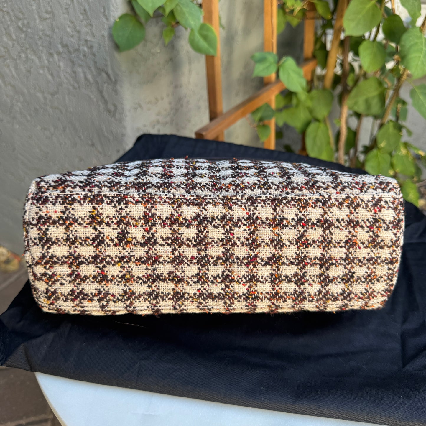 Saint Laurent Tweed Loulou Medium Monogram Puffer Shoulder Bag