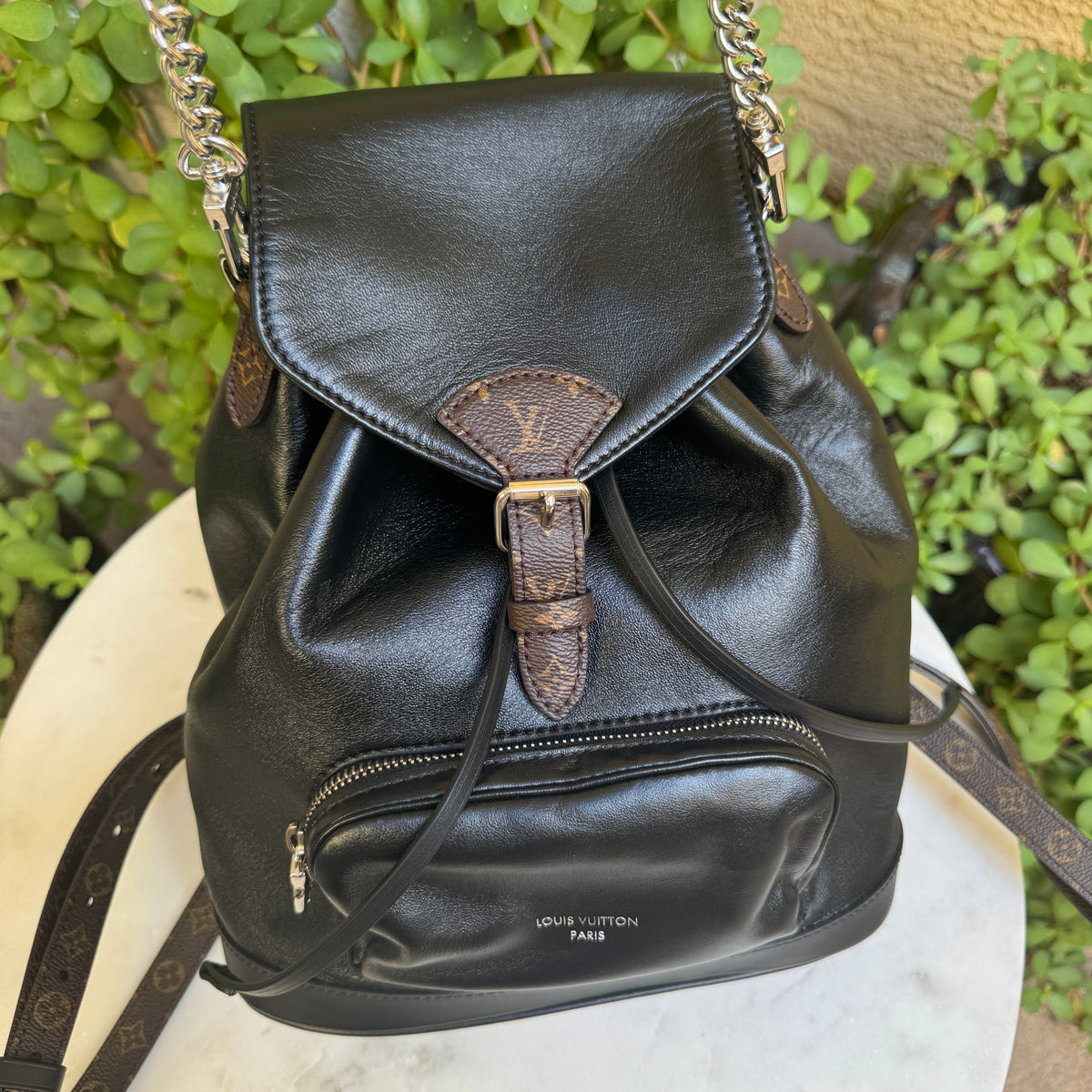 Louis Vuitton Lambskin Montsouris Vibe PM Backpack