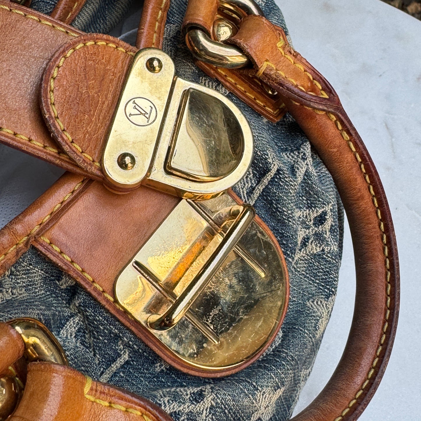 Louis Vuitton Monogram Denim Pleaty Bag