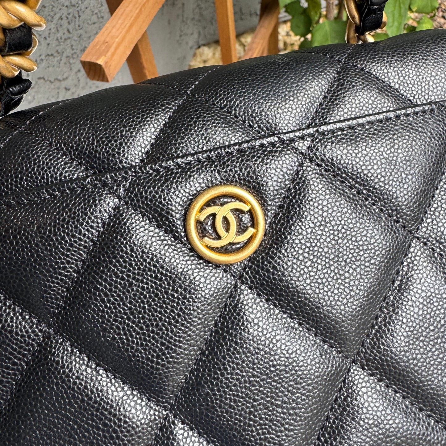 Chanel Shiny Caviar Quilted Small Single Flap Crossbody