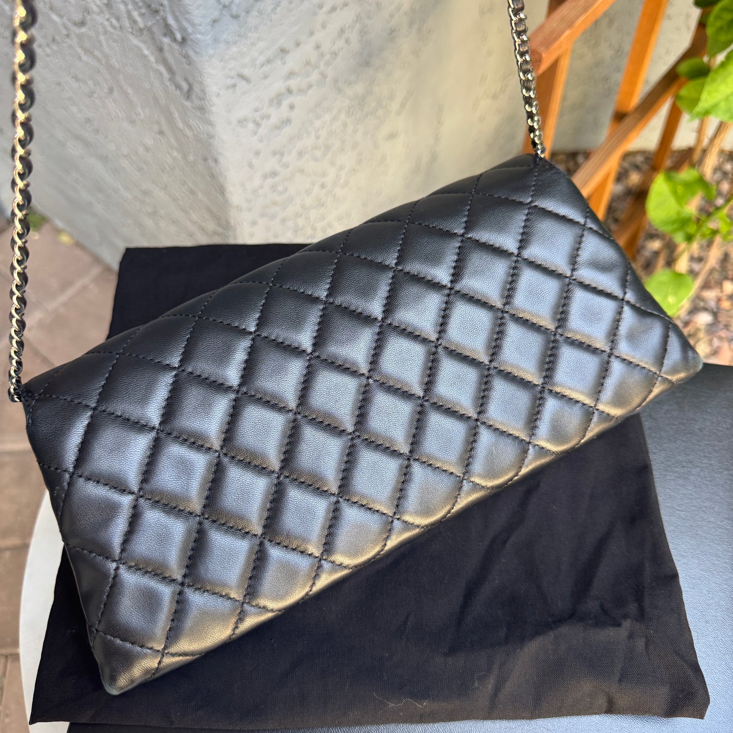 Chanel East West Single Flap Crossbody Bag