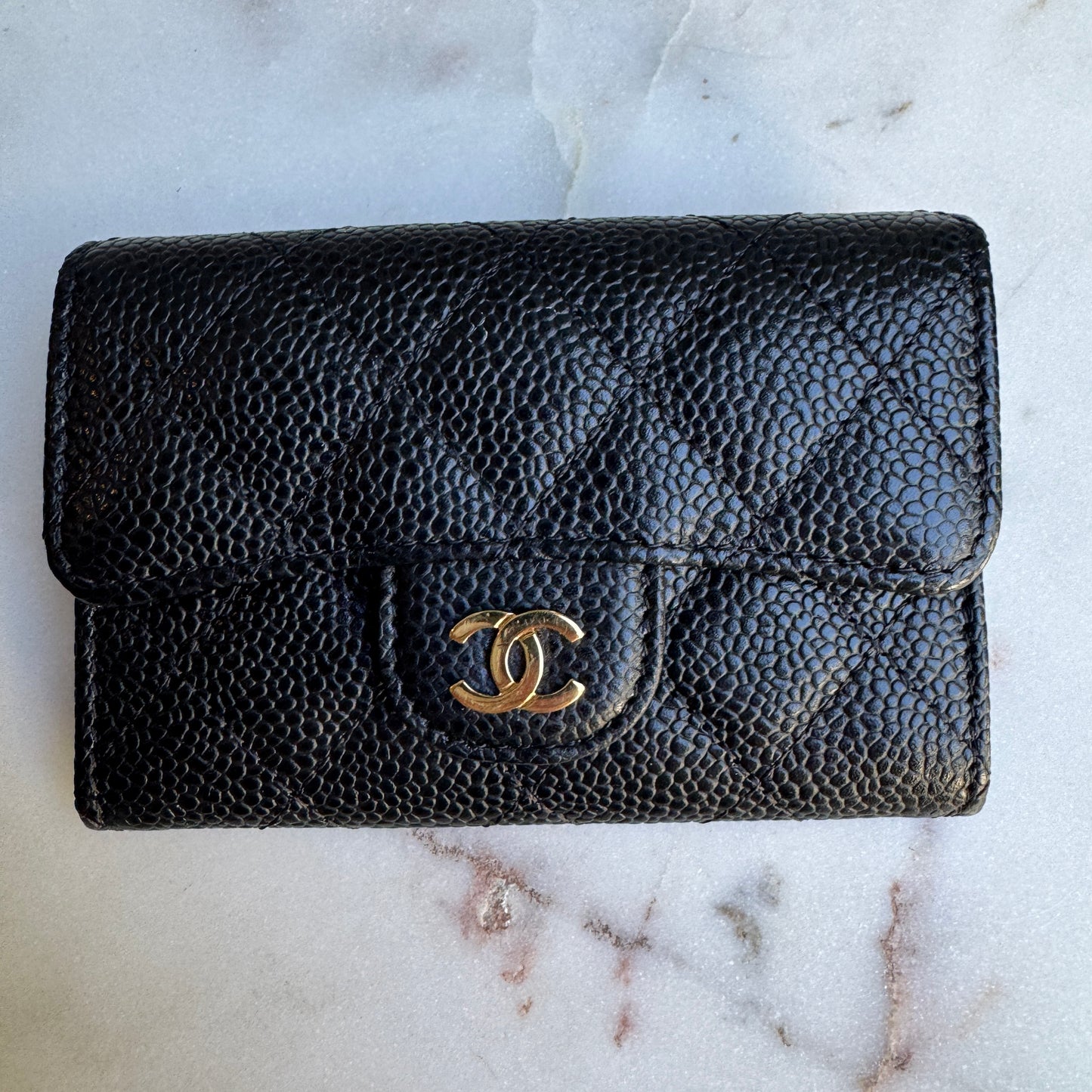 Chanel Caviar Classic Flap Card Holder Wallet