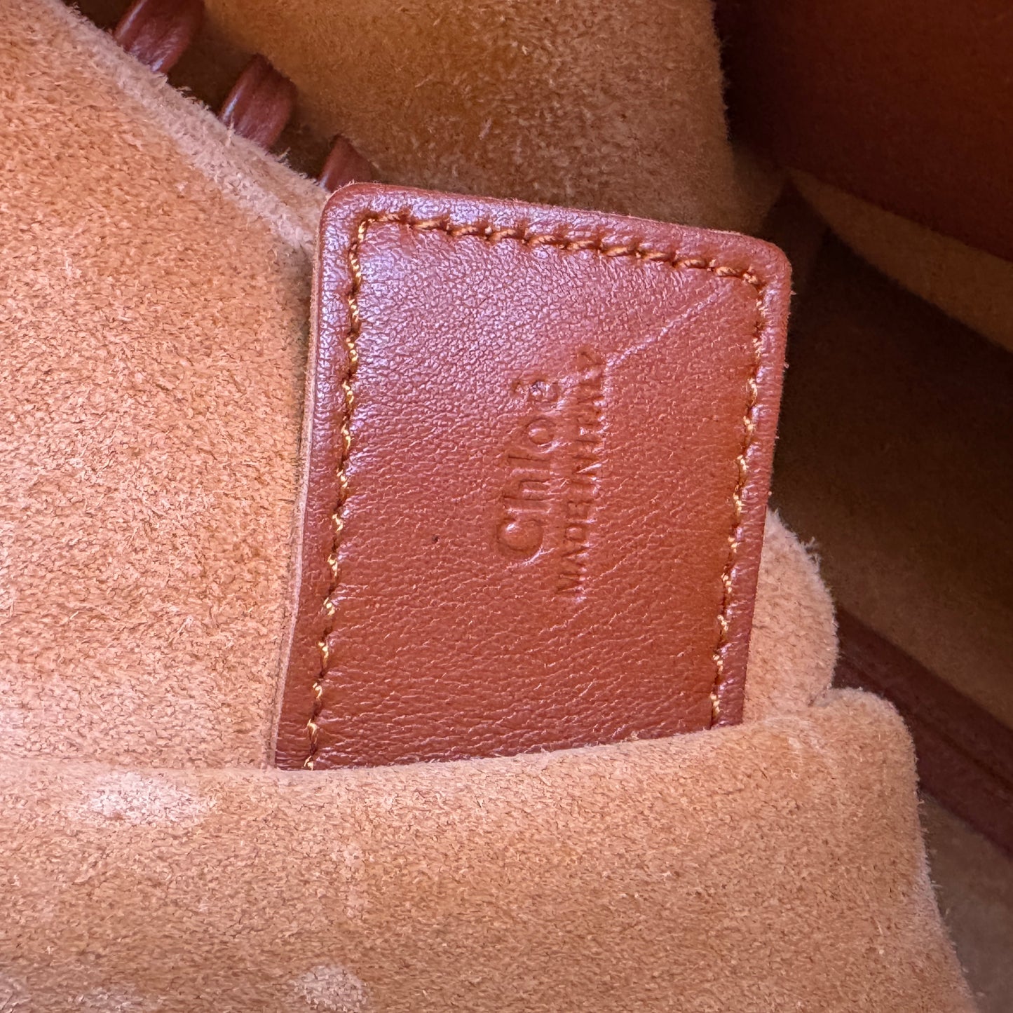 Chloé Mony Whipstitch Leather Medium Tote