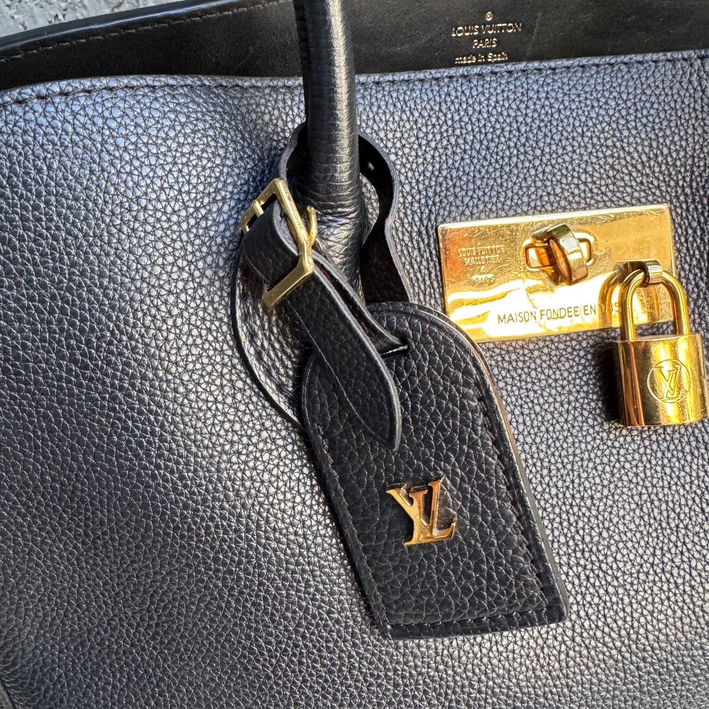 Louis Vuitton Milla MM Leather Tote