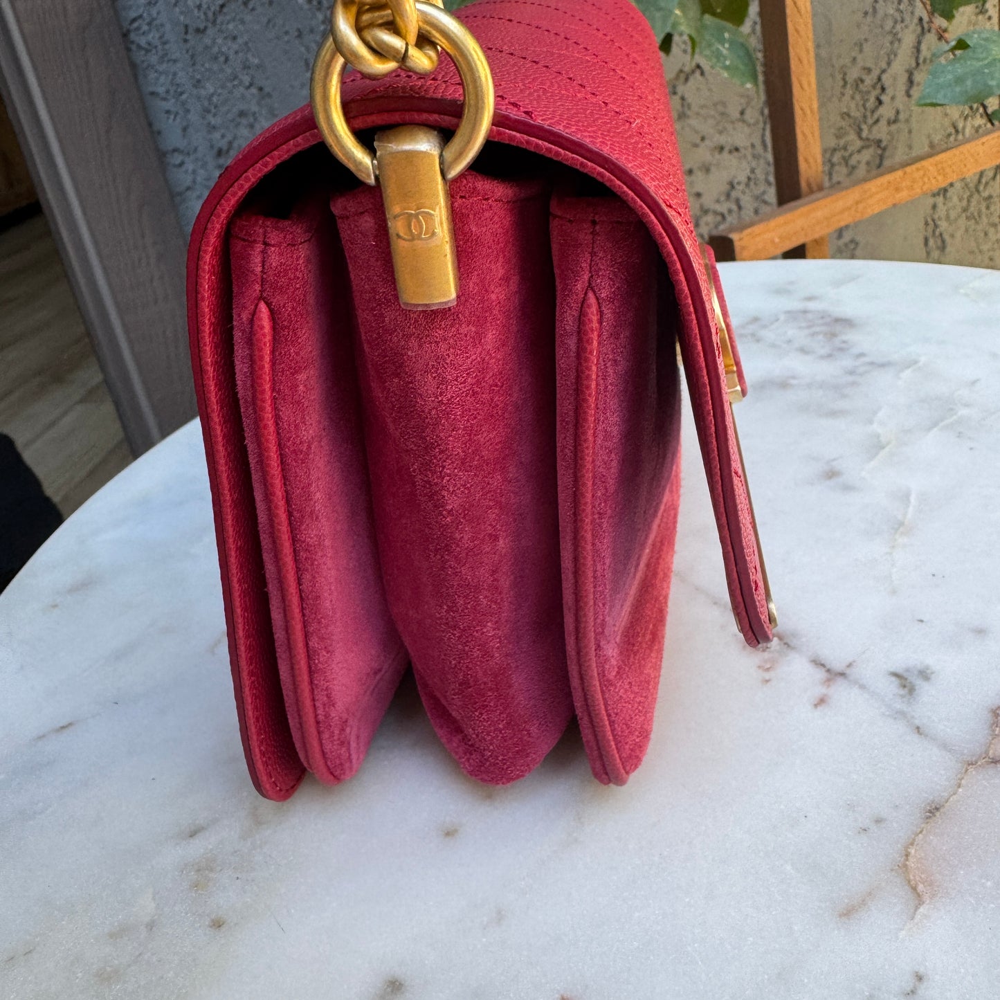 Chanel Lady Coco Caviar & Suede Leather WOC Crossbody