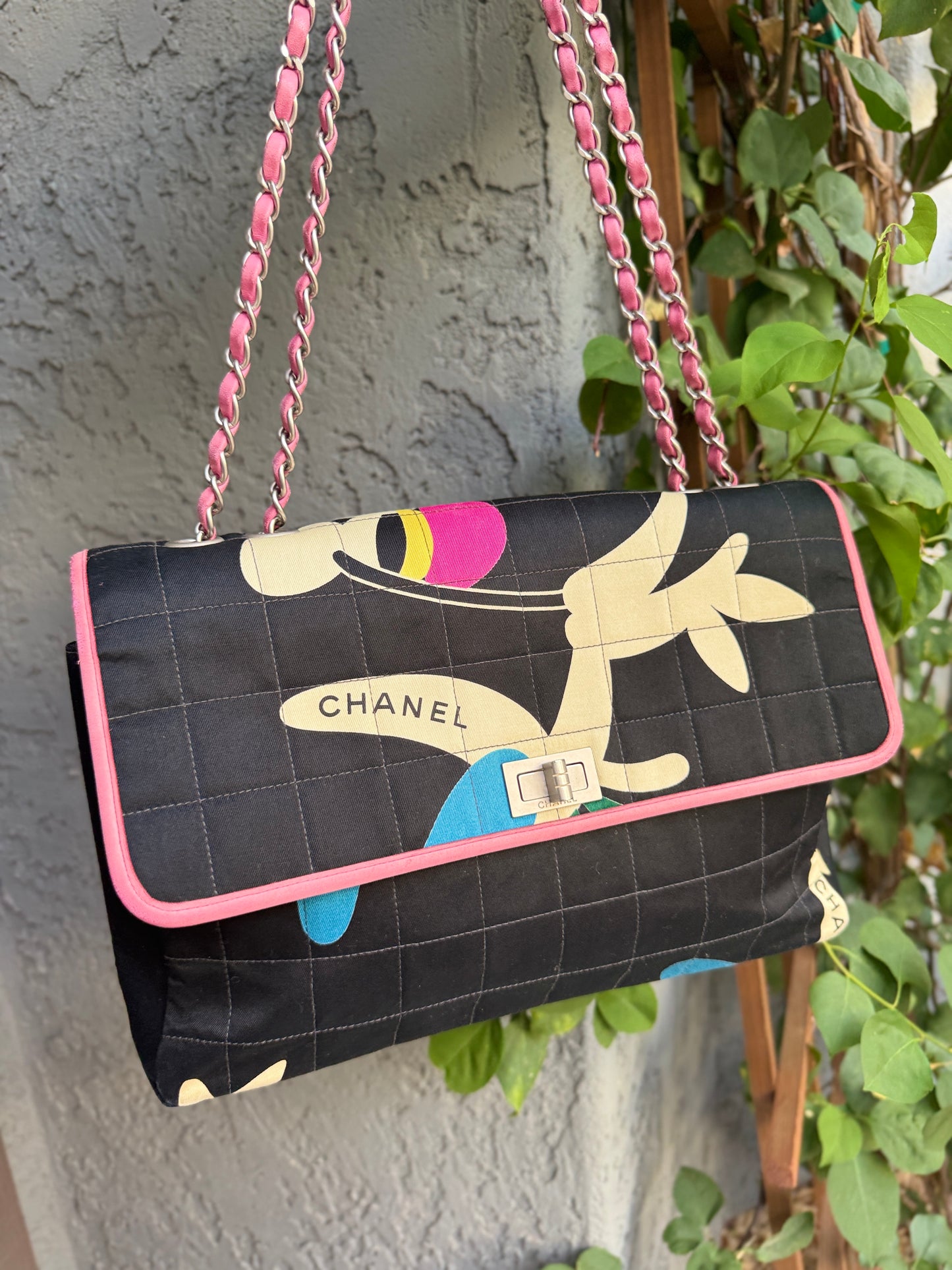 Chanel Vintage Reissue Single Flap Quilted Chocolate Bar Shoulder Bag