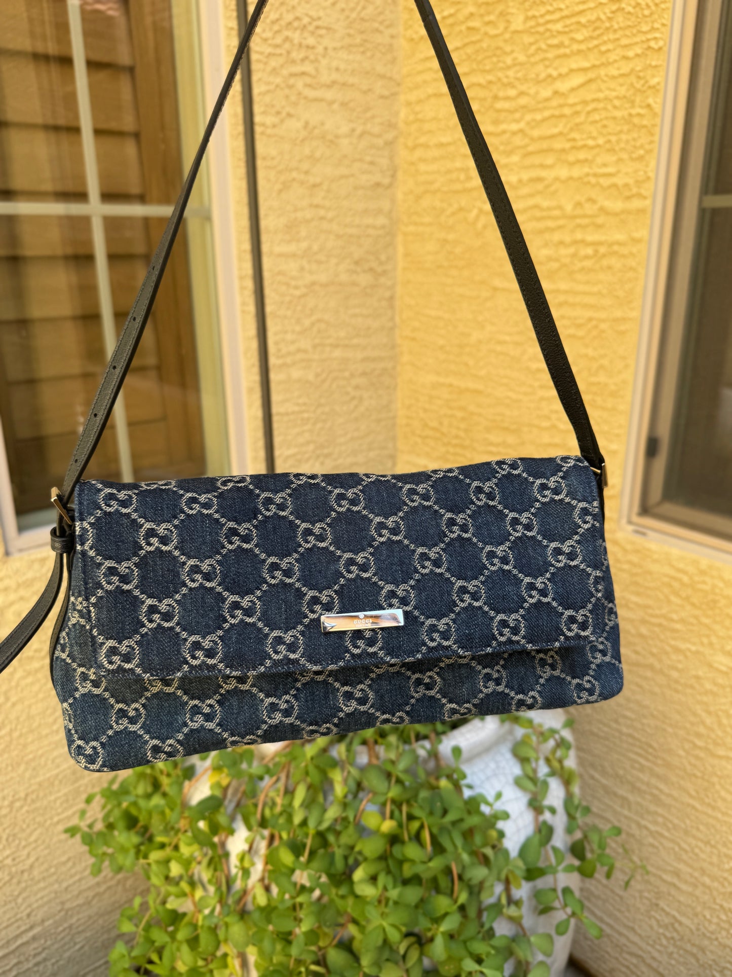 Gucci Madison Medium Denim Shoulder Bag