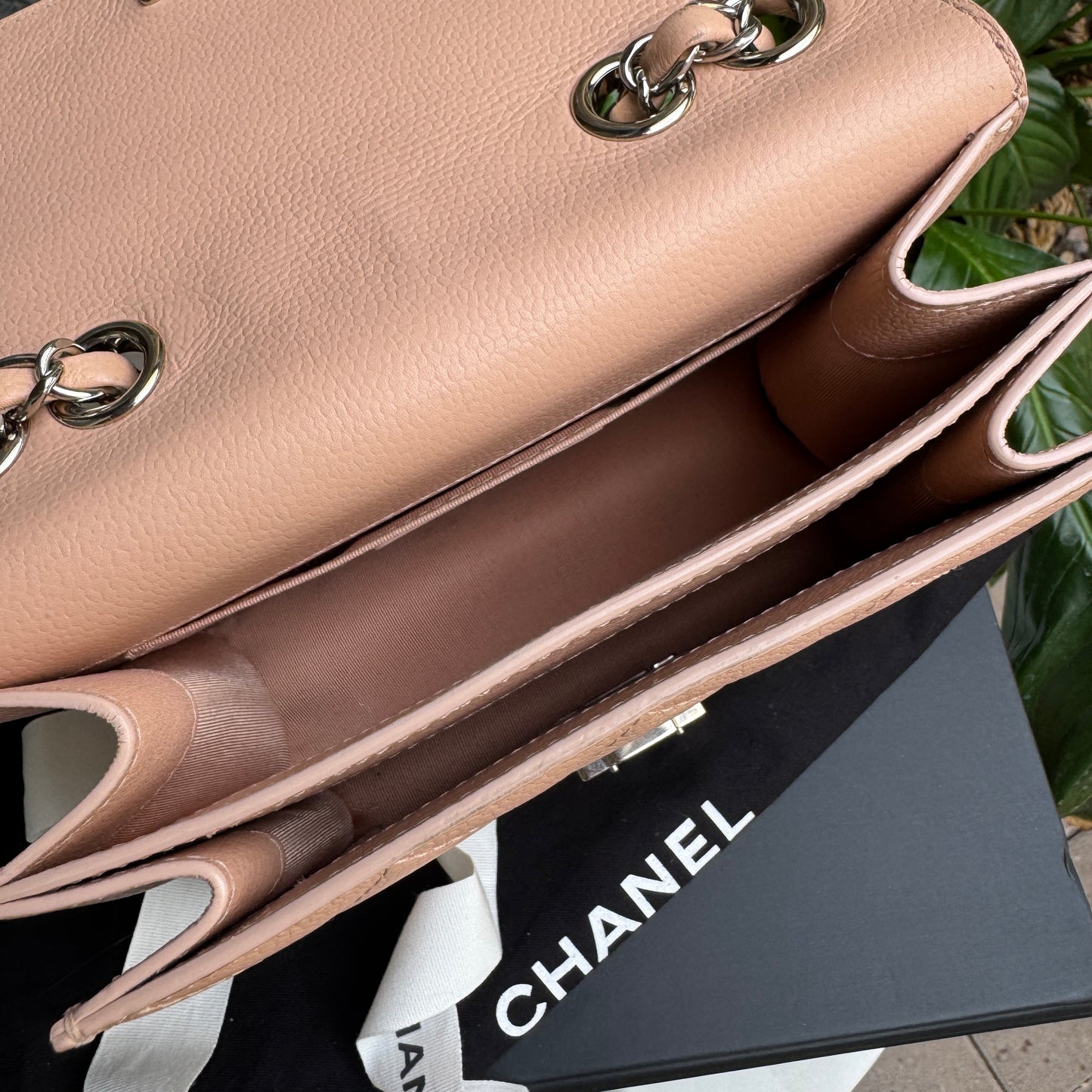 Chanel Caviar Leather CC Box Flap Bag