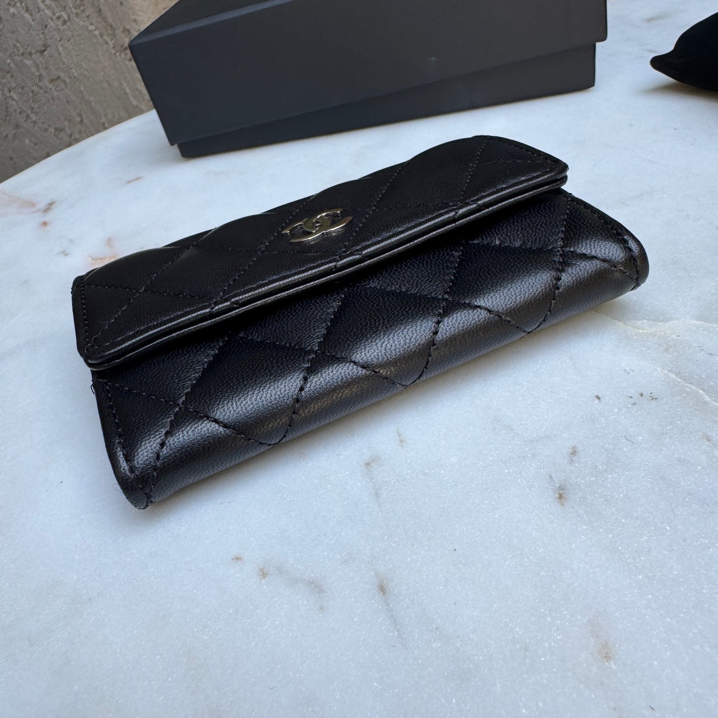 Chanel Classic Lambskin Quilted Card Holder Wallet