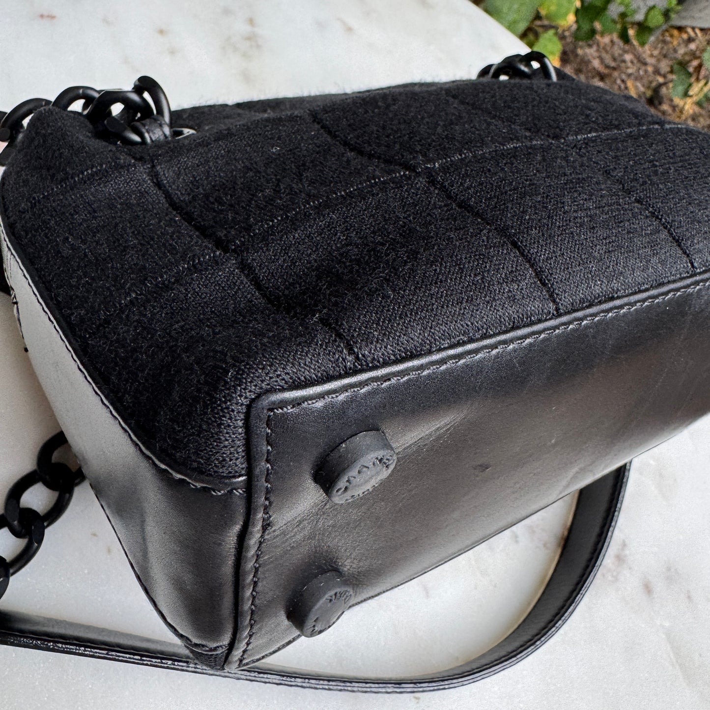 Chanel Y2K Jersey Chocolate Bar Shoulder Bag