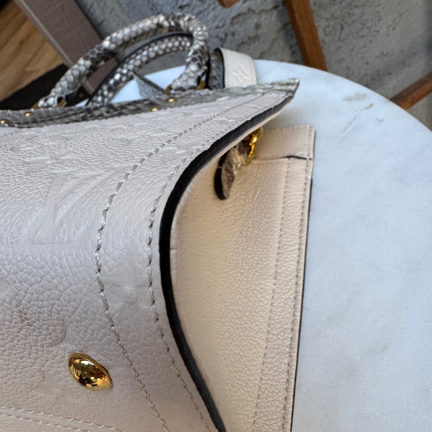 Louis Vuitton Monogram Empreinte Python Sully PM