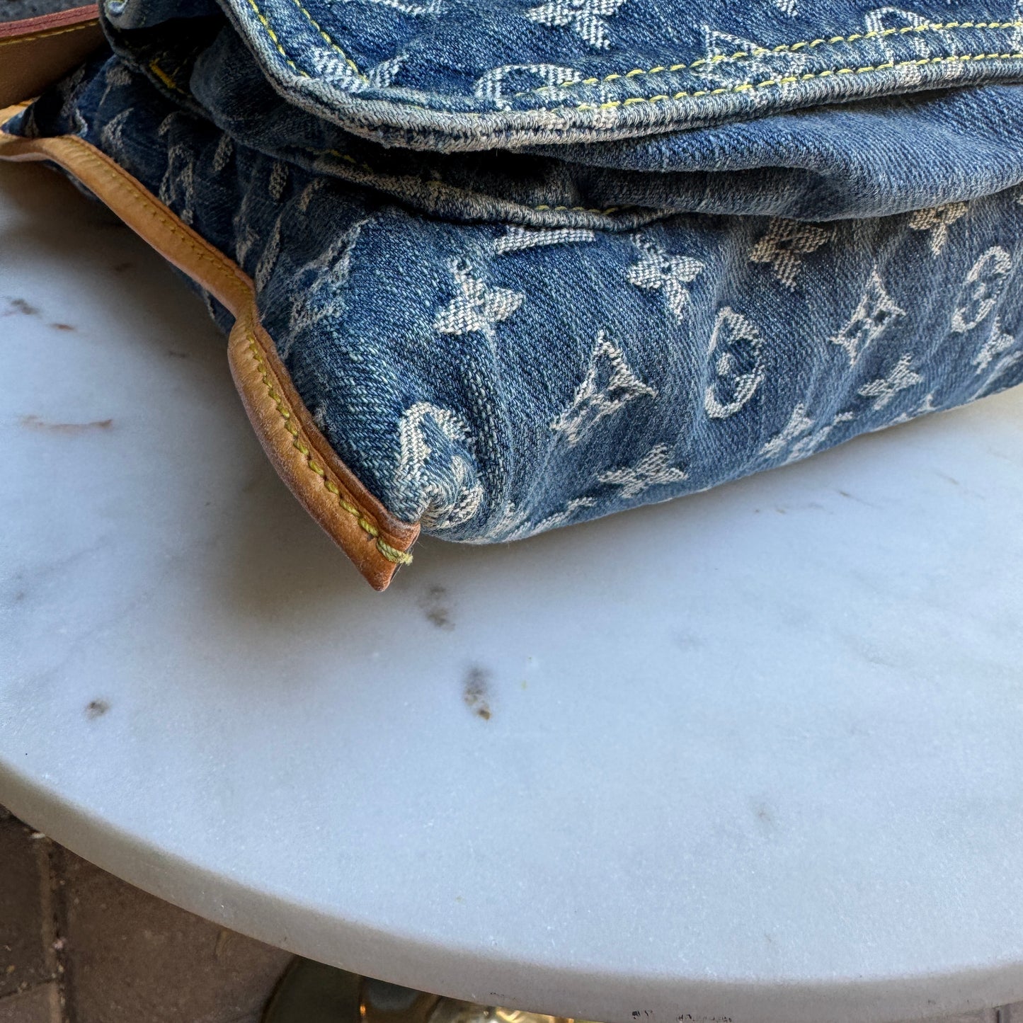 Louis Vuitton Vintage Monogram Denim Sac Plat Tote