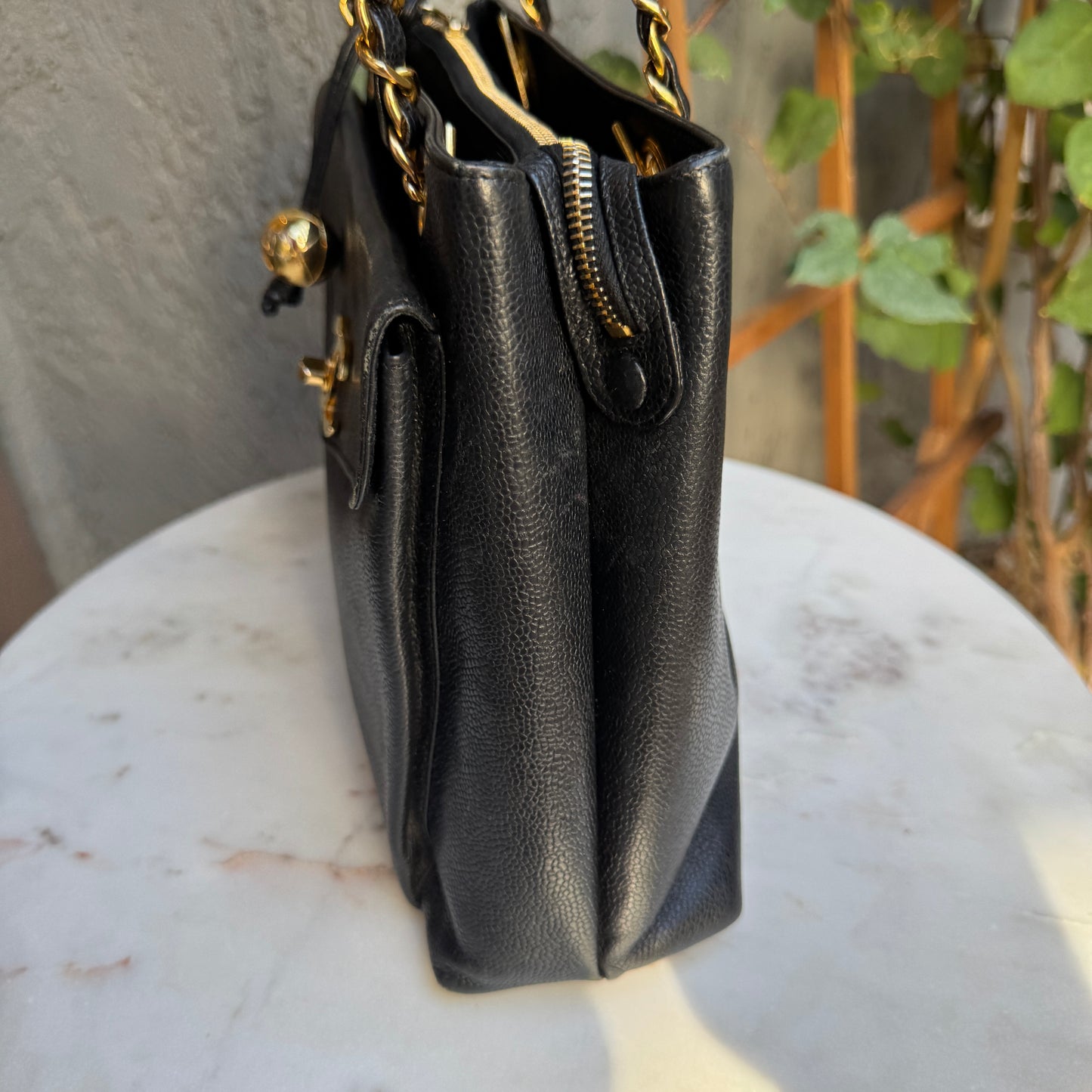 Chanel Caviar Leather Vintage CC Pocket Shoulder Bag