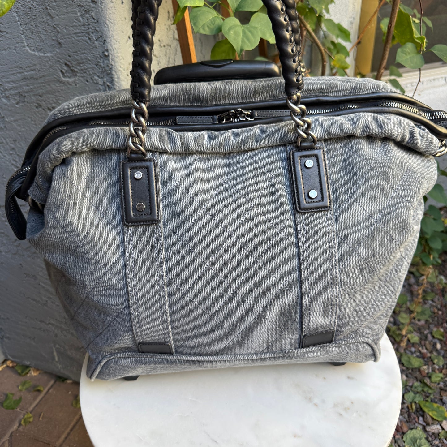 Chanel Street Style Weekender Coco Carryon Trolley Luggage Bag