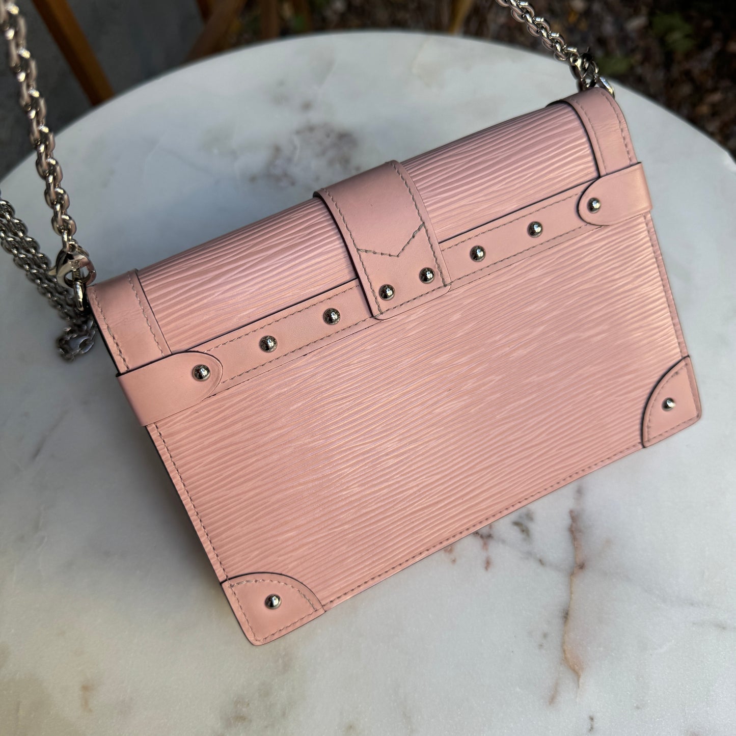 Louis Vuitton Epi Leather Trunk Chain Wallet on Chain Crossbody