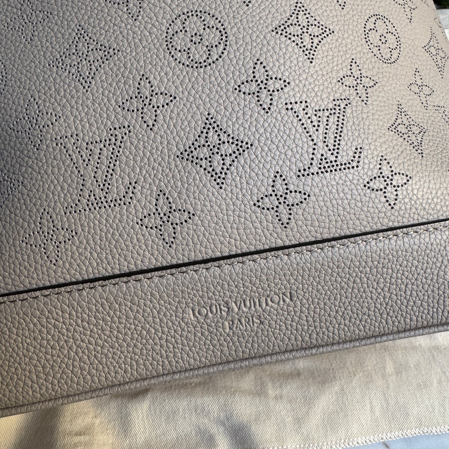 Louis Vuitton Mahina Leather Flore Bucket Shoulder Bag